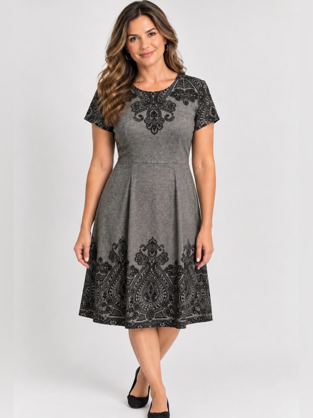 Talbots Petites Women’s Gray Wool Dress With Lining, Size High Quality Size 4